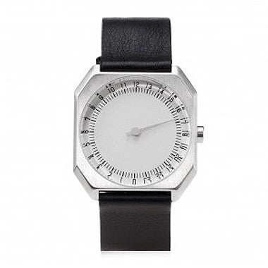 Slow Jo 05: Black Leather / Silver Dial