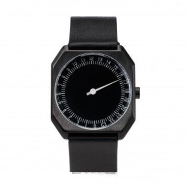 Slow Jo 07: Black Leather / Black Dial