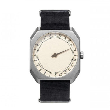 Slow Jo 12: Black Nylon / Creme Dial