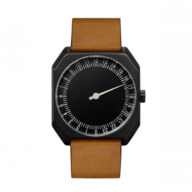 Slow Jo 19: Brown Vintage Leather / Black Dial