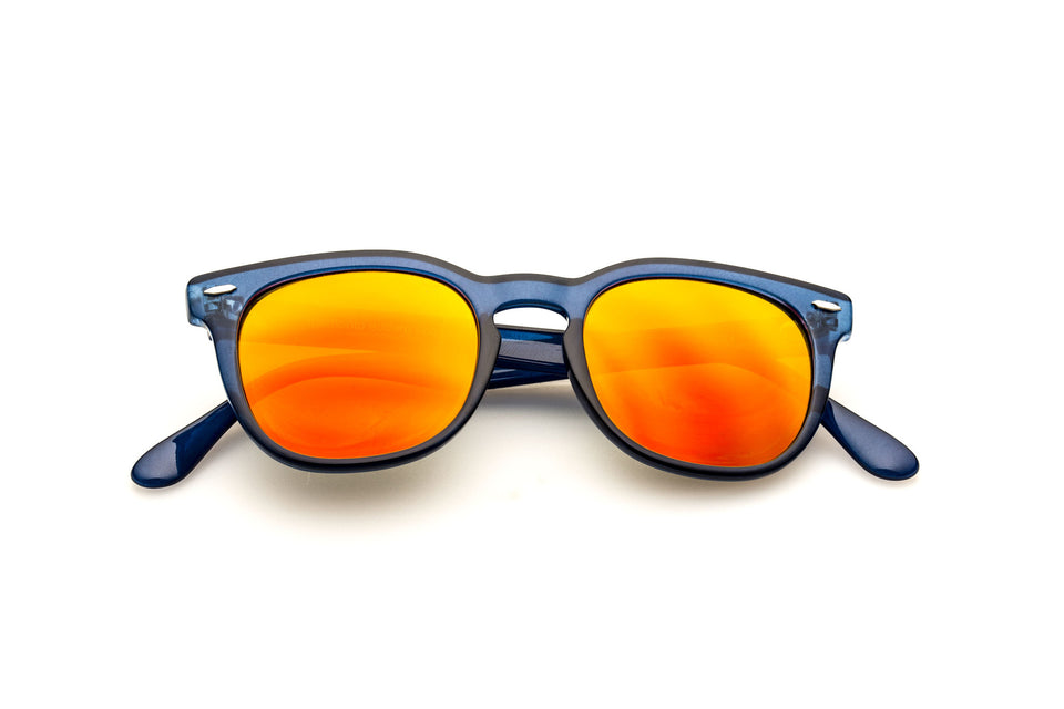 Spektre Memento Audere Semper Sunglasses: Glossy Blue/Orange Mirror (MAS-O/4)