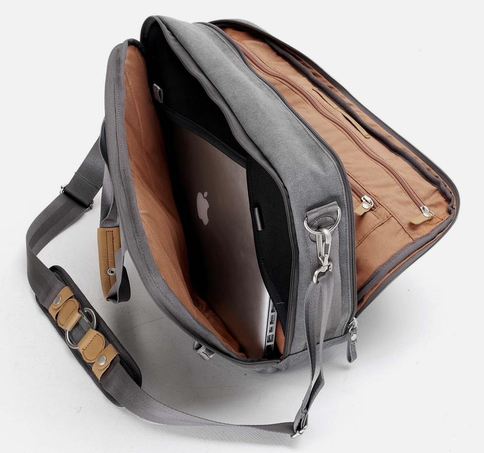 Qwstion Office Bag: Washed Grey
