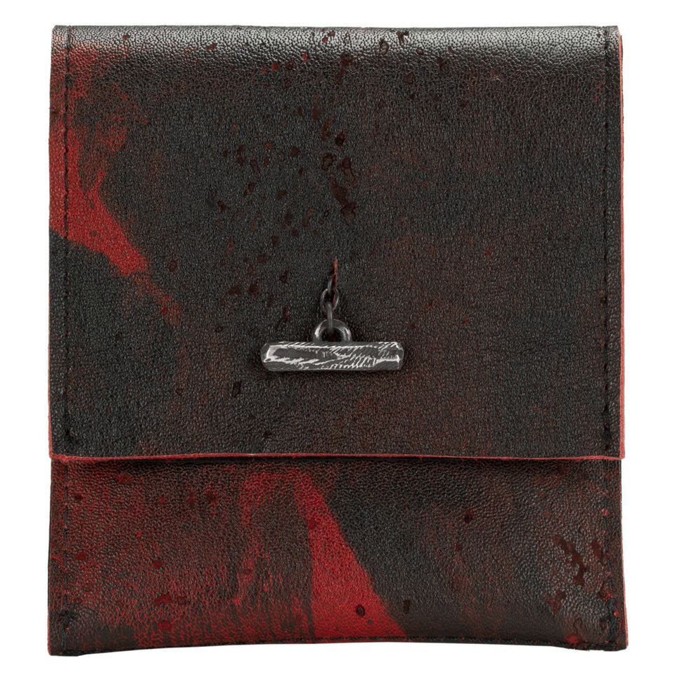 Henson Small Wallet- Black/ Red Kangaroo