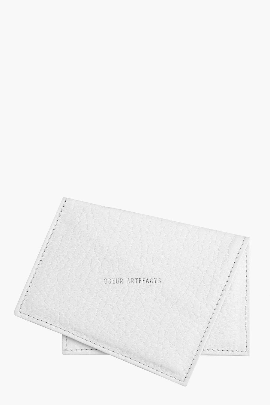 Odeur Artefacts Skew Card Holder: White Leather