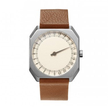 Slow Jo 09: Brown Leather / Creme Dial
