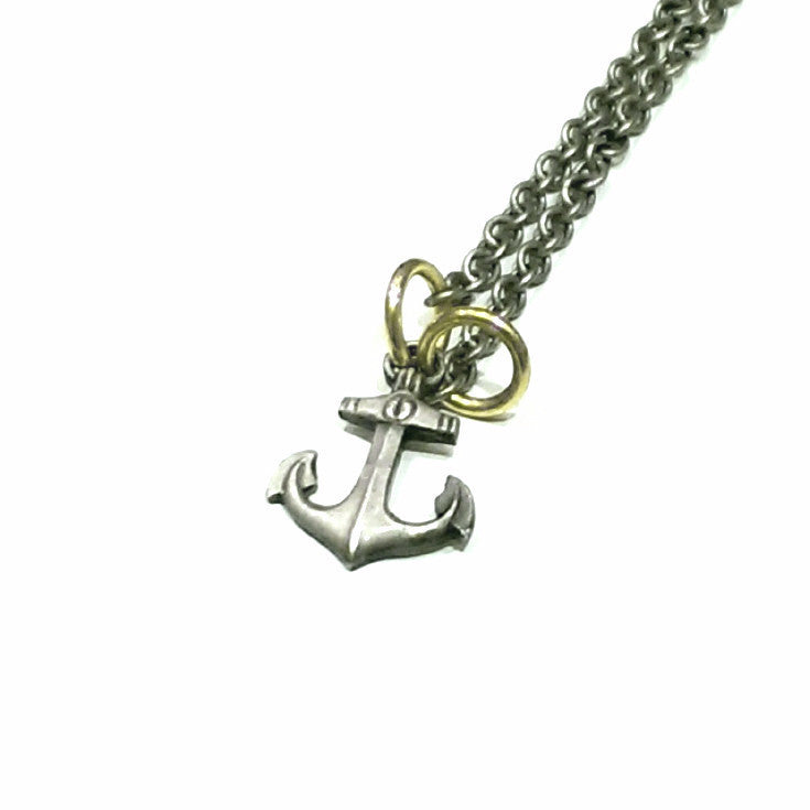 Thomas V Paris - Anchor Necklace in Rust Silver