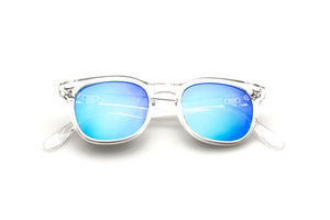Spektre MeMento Audere Semper Sunglasses: Transparent/Blue Mirror (MAS-B/2)