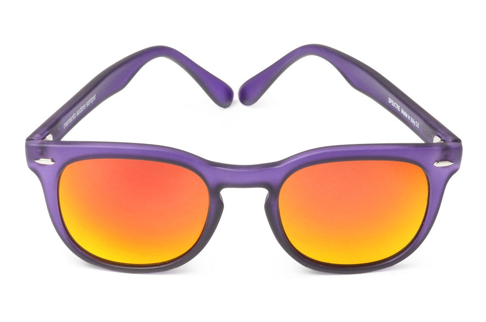 Spektre MeMento Audere Semper Sunglasses: Transparent Purple/Orange Mirror (MAS-L/1)