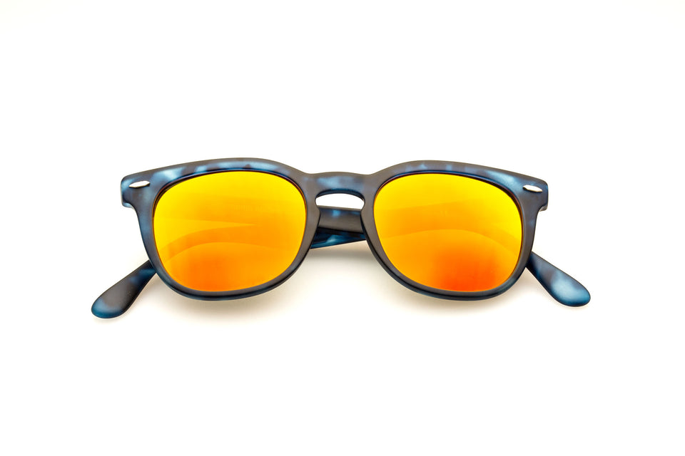 Spektre Memento Audere Semper Sunglasses: Matte Denim/Orange Mirror (MAS-I/3)