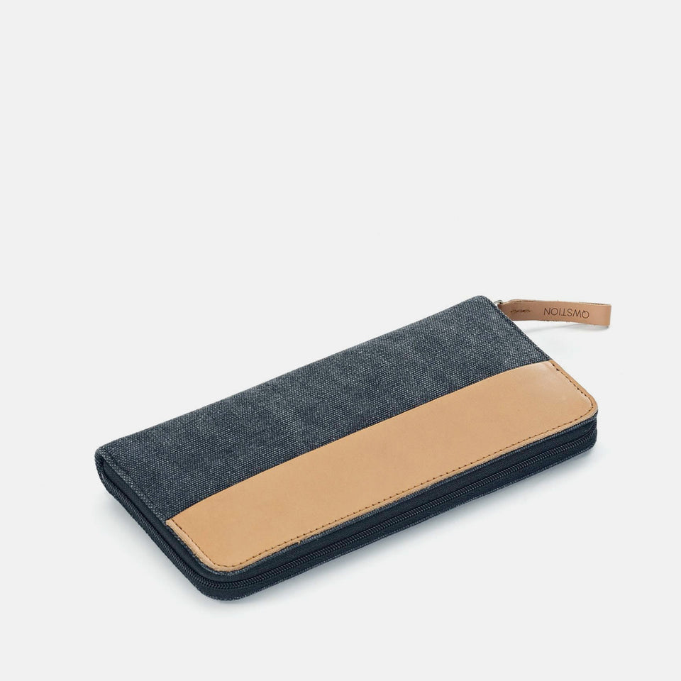 Qwstion Passport Wallet: Washed Black