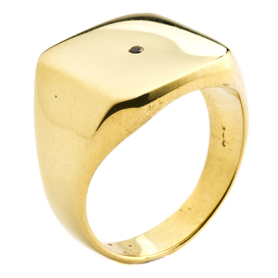 Henson Plain single Diamond Ring Gold 19.8mm diameter (US9.3)