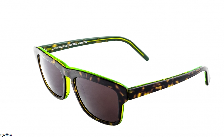 Conservatoire Contempo 402 Sunglasses: Tortoise/Neon Green