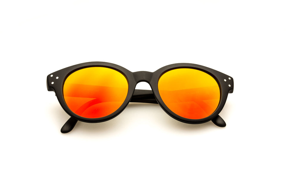 Spektre Vitesse Sunglasses: Matte Black/Orange Mirror (VIT-A/3)