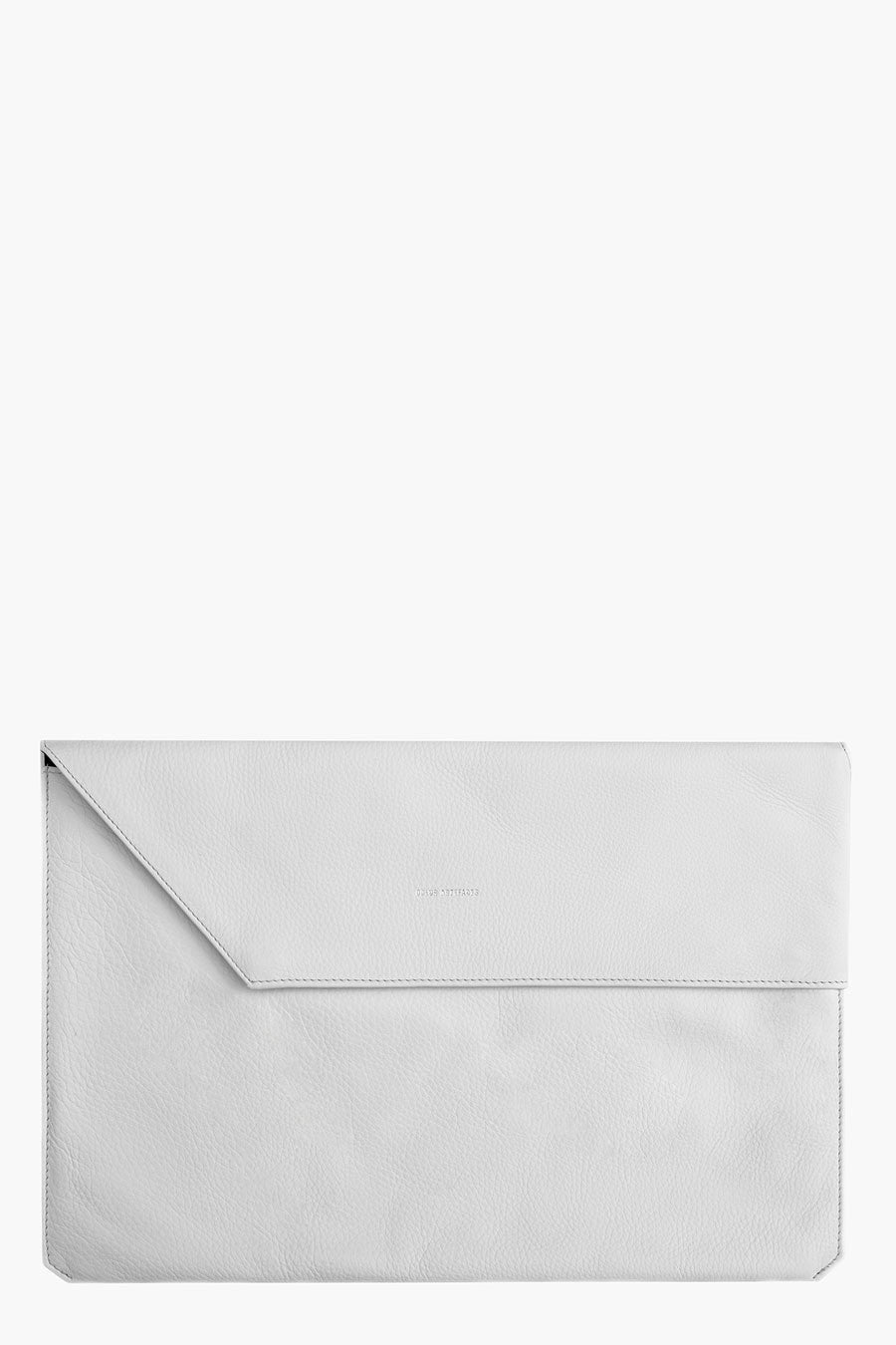 Odeur Artefacts Fold Laptop Case: White Leather