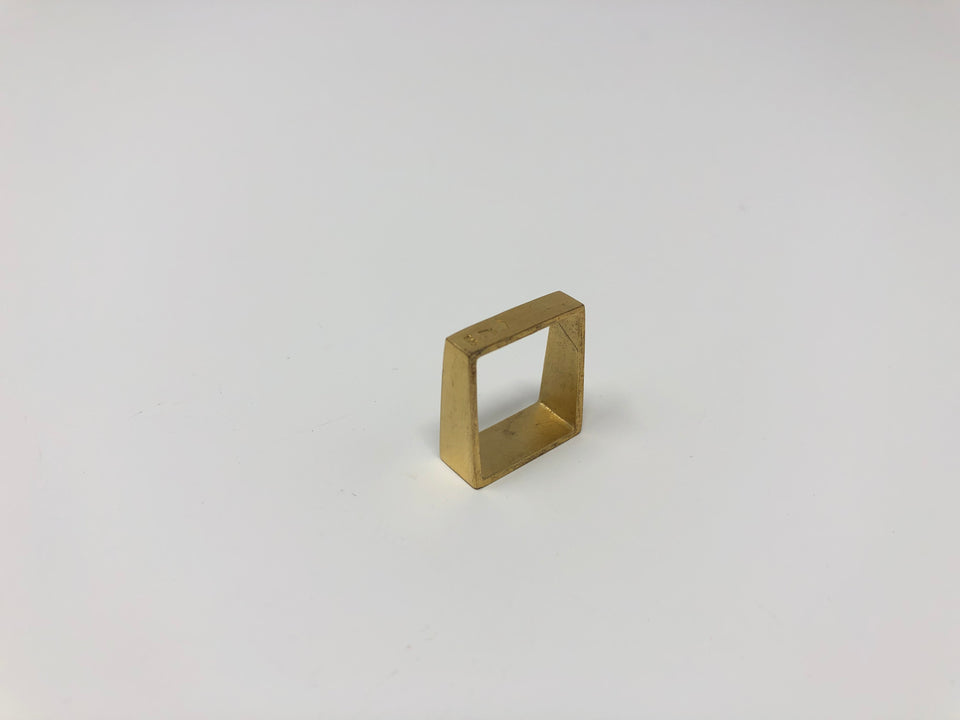 Lucieblanche Square Collection: 1 Way Module Gold Ring