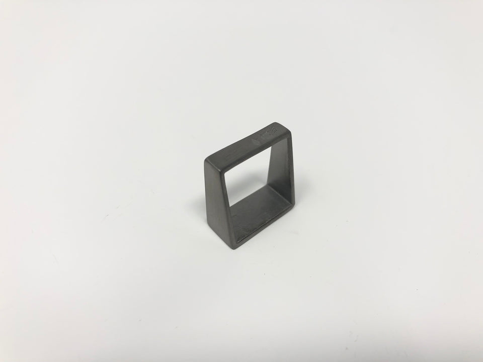 Lucieblanche Square Collection: 1 Way Module Polished Ruthenium Ring