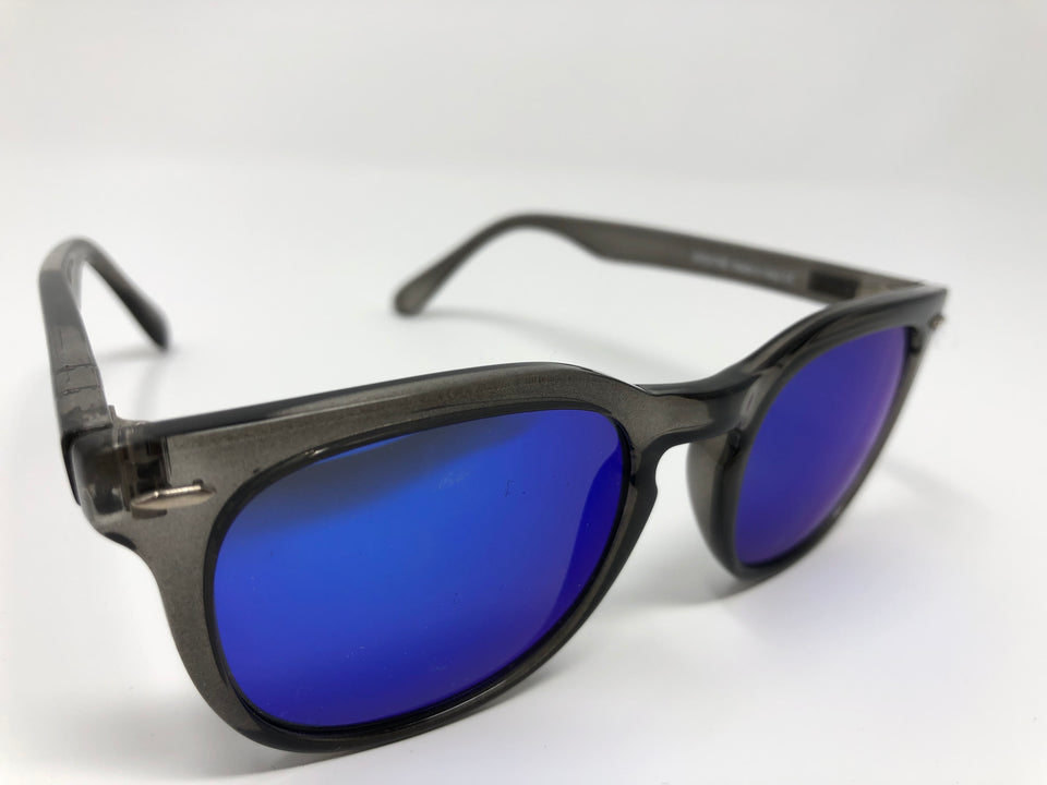 Spektre Memento Audere Semper Sunglasses: Transparent Black/Blue Mirror (MAS-H/2)