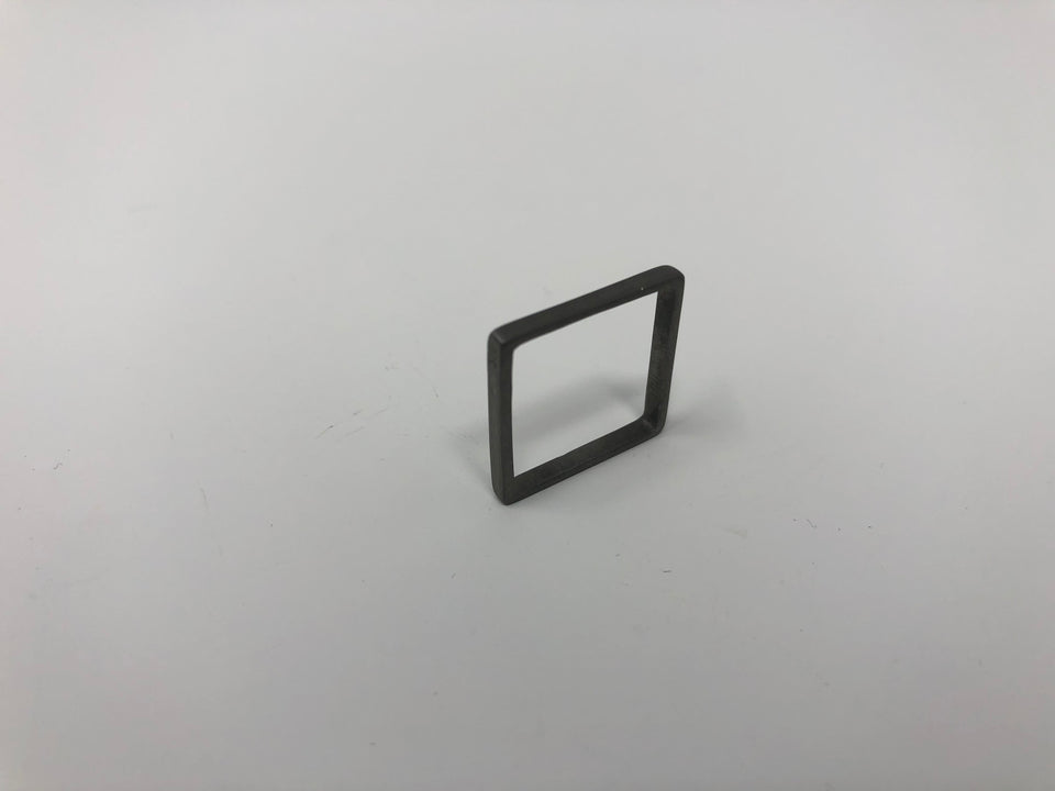 Lucieblanche Square Collection: Straight Module Polished Sterling Silver Ring