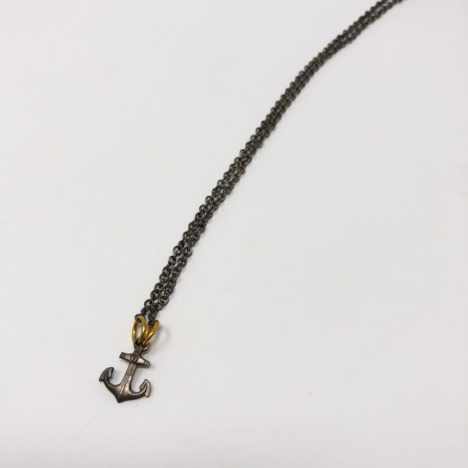 Thomas V Paris - Anchor Necklace in Rust Silver
