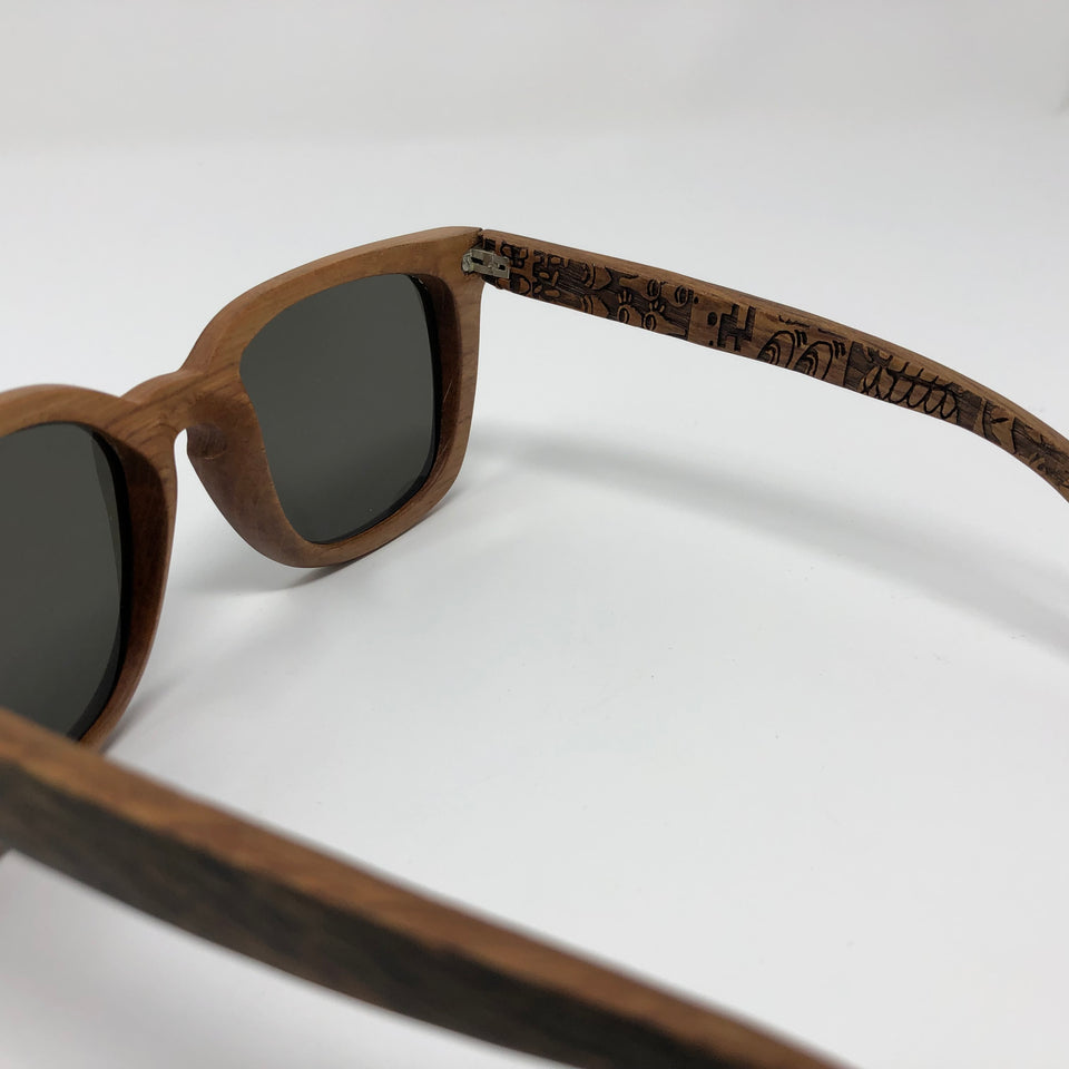Waiting for the Sun Wood Carving Sunglasses