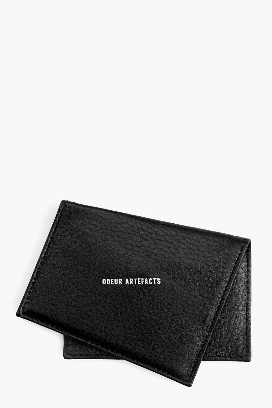 Odeur Artefacts Skew Card Holder: Black Leather